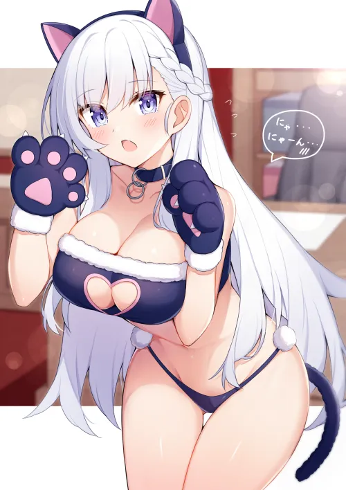 Thumbnail Neko-Themed Lingerie in Belfast Azur Lane: A Guide by marxsander2016 | Nekomimi Category