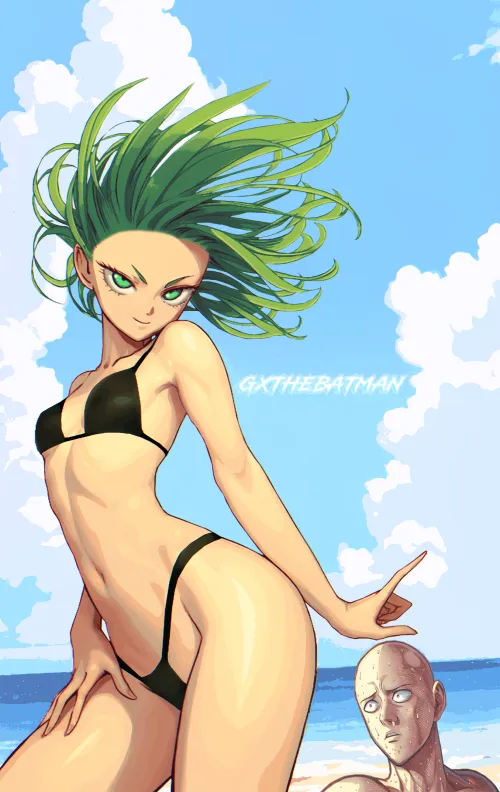 Thumbnail Tatsumaki One Punch Man Fan Art by GxTheBatmanYouTube - Swimsuit Hentai Illustration