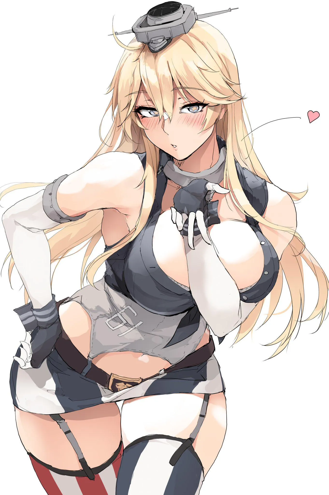 Iowa blows you a kiss Zekkyon KanColle by llamanatee