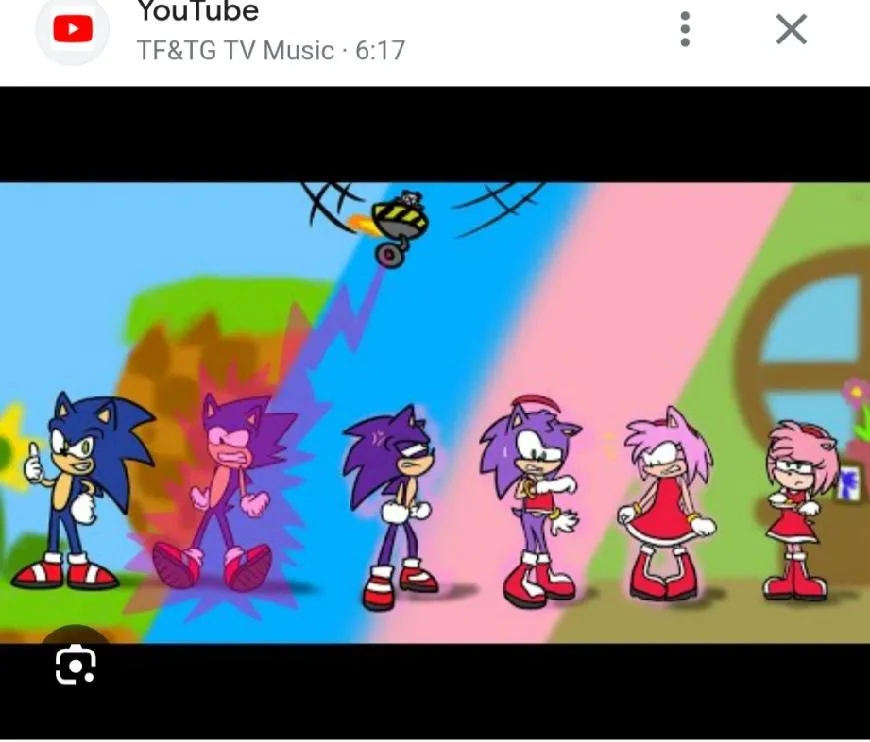 Sonic transform into Amy i post this here because i think is Lost media because i cant find who created the art and the link is from a youtube video but this image dint appear in the video SO ggogle must have savwd the image but not the source by BrainApprehensive396