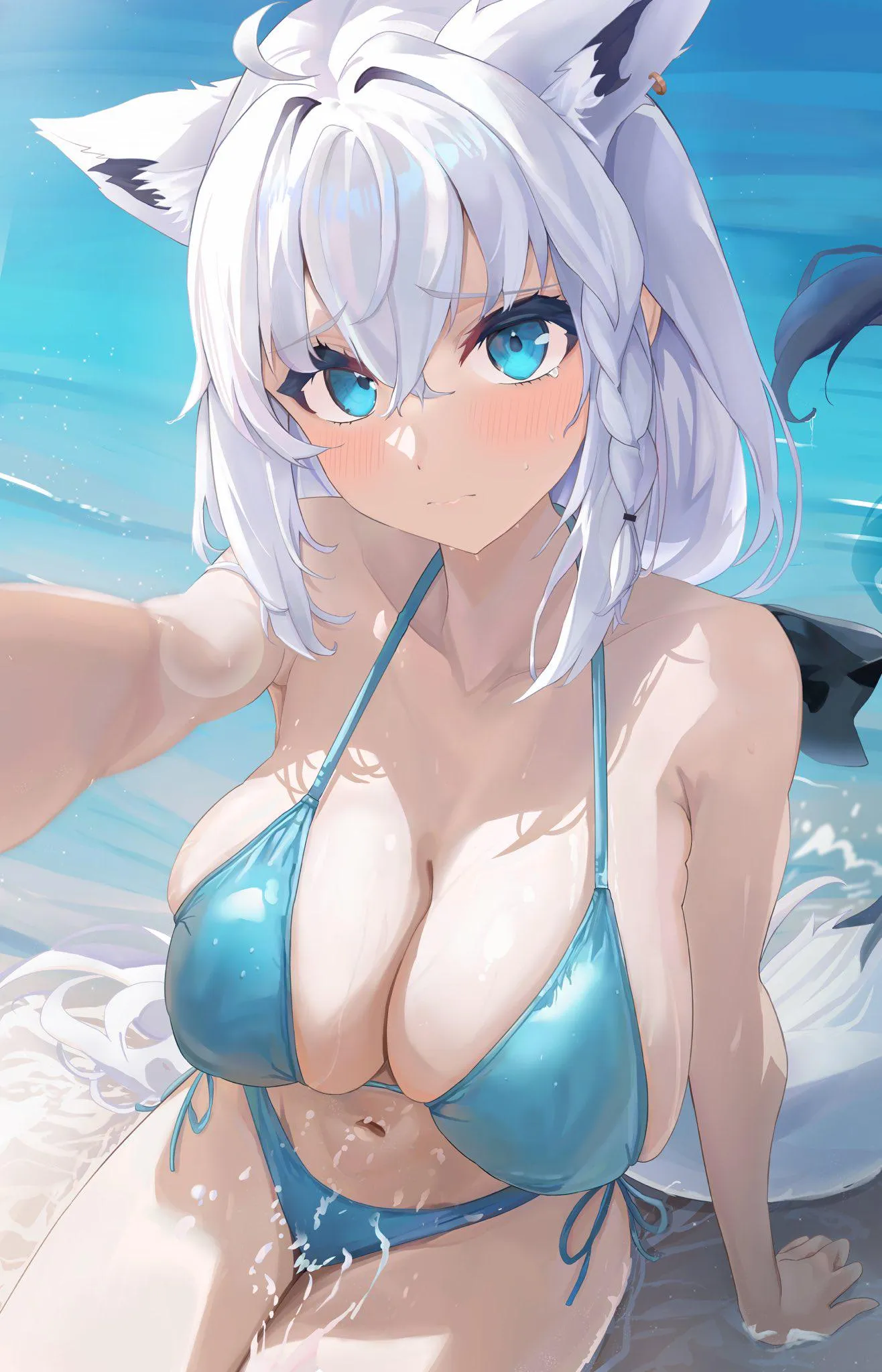 Blue Swimsuit Fubuki  by marxsander2016