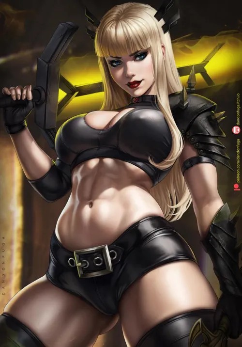 Thumbnail Magik Dandonfuga Marvel: A Stunning Creation by Author Kuro-Oji in the Fitdrawngirls Category