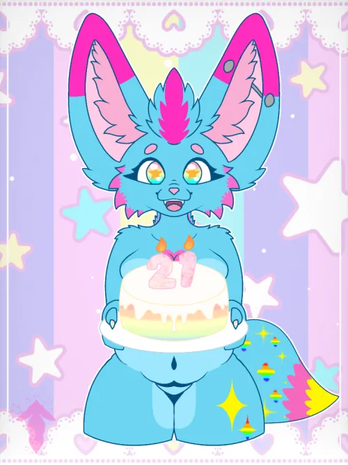 Thumbnail Furry Celebration: KaedeFennecFox Shares ITS MY BDAY D Journey