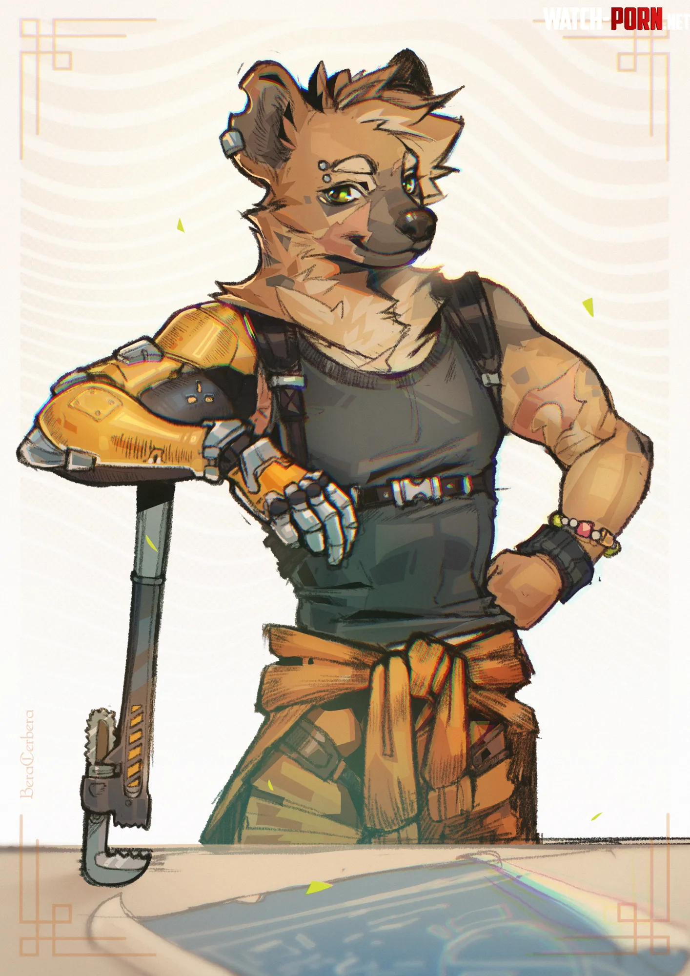 Hyena engineer at your service art by me by CerberaManghas