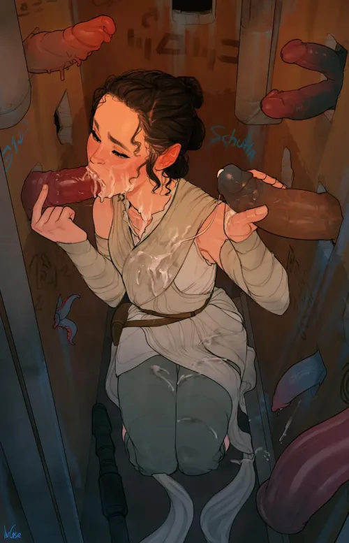 Thumbnail Rey Enjoys Multiple Encounters in Rule 34 InCase Star Wars Illustrations by OkInternal7686