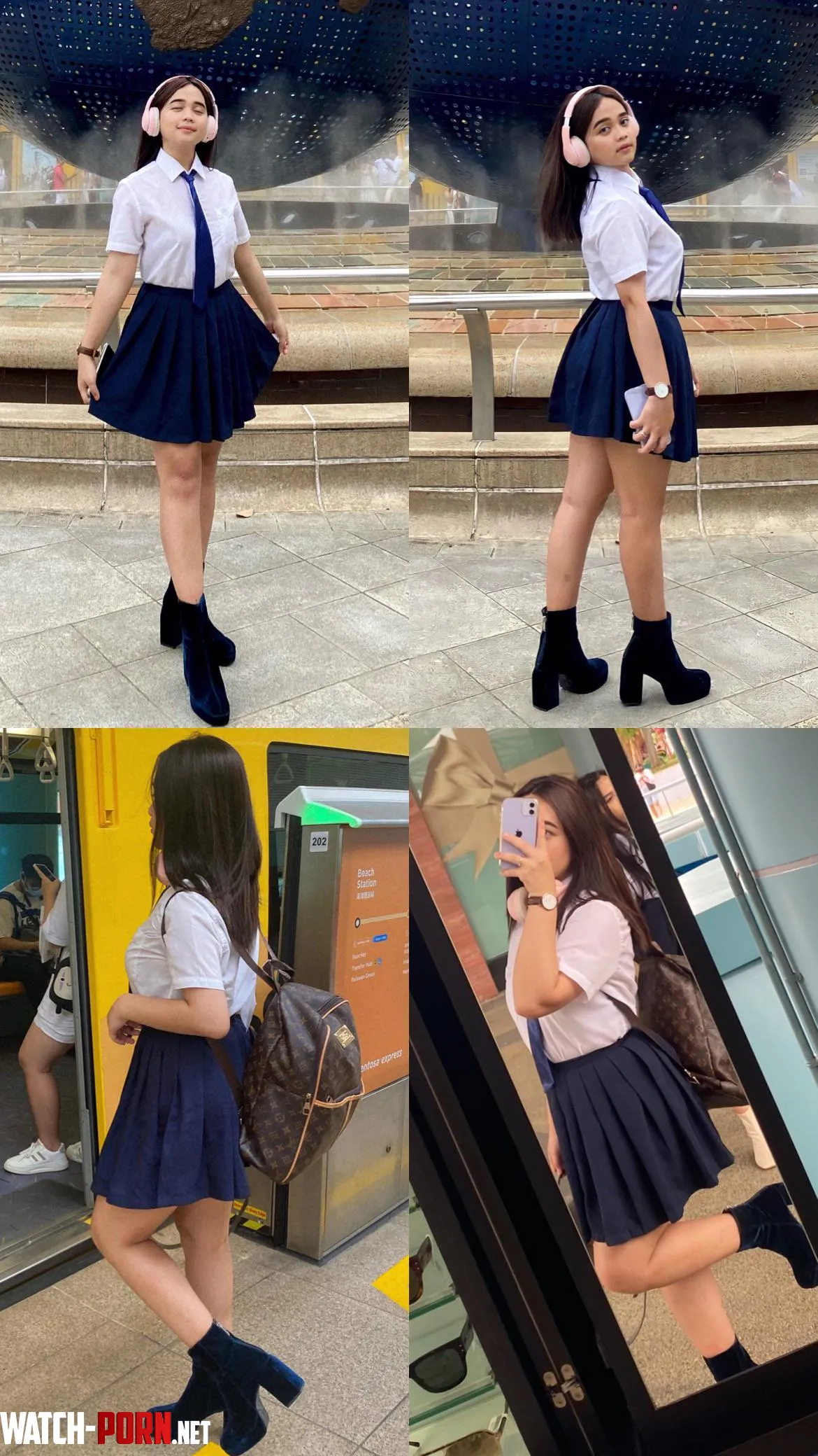 When i was in college i wasnt able to wear school girl uniform but look at me now Im fulfilling my dream   by Barbielatzzz