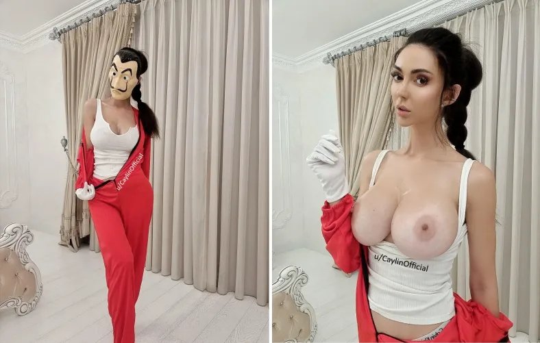 Thumbnail Nairobi from La Casa de Papel: NSFW Cosplay by Caylinlive - Author CaylinOfficial