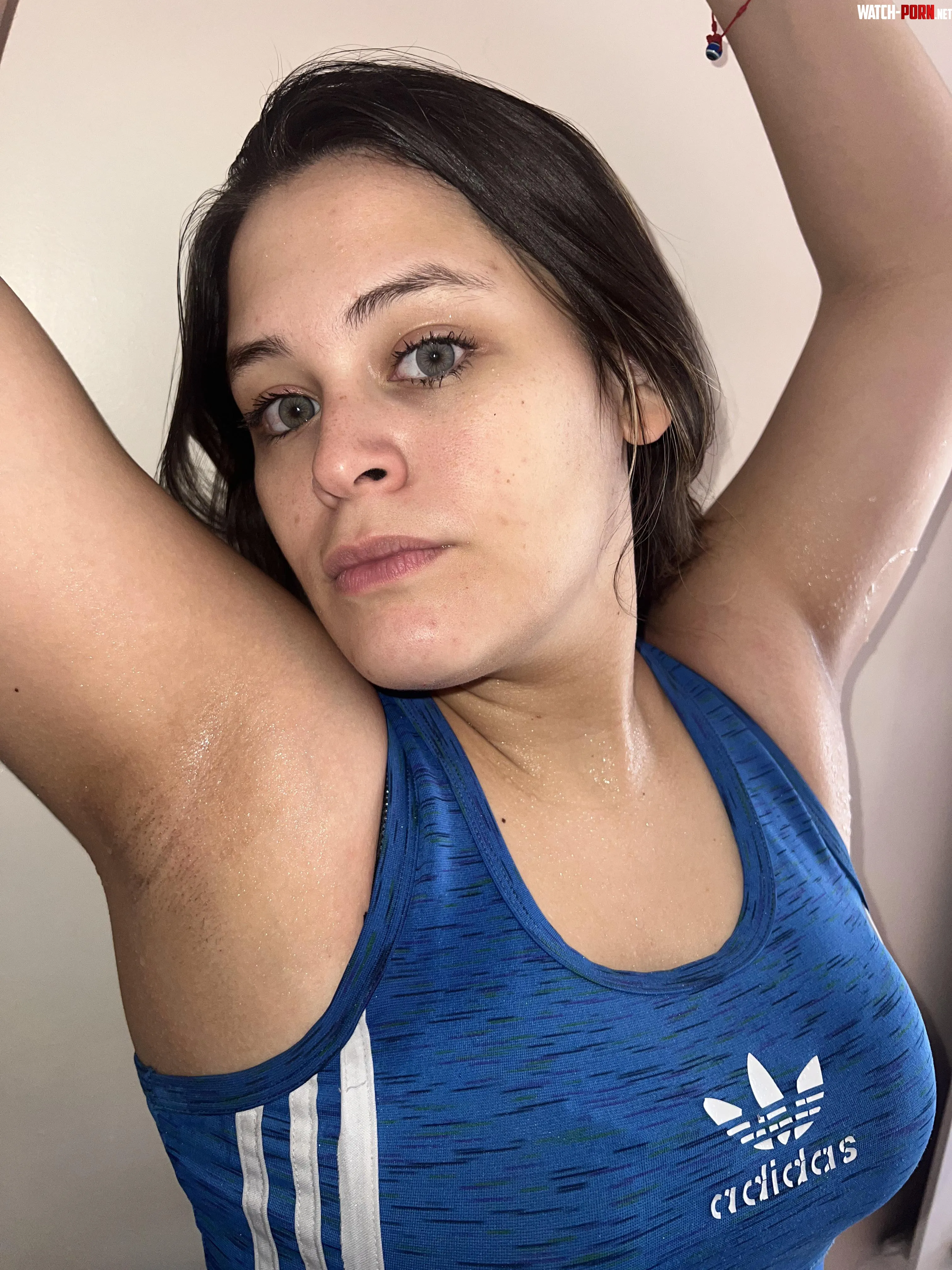 My sweaty armpits after my workout  by camovalen