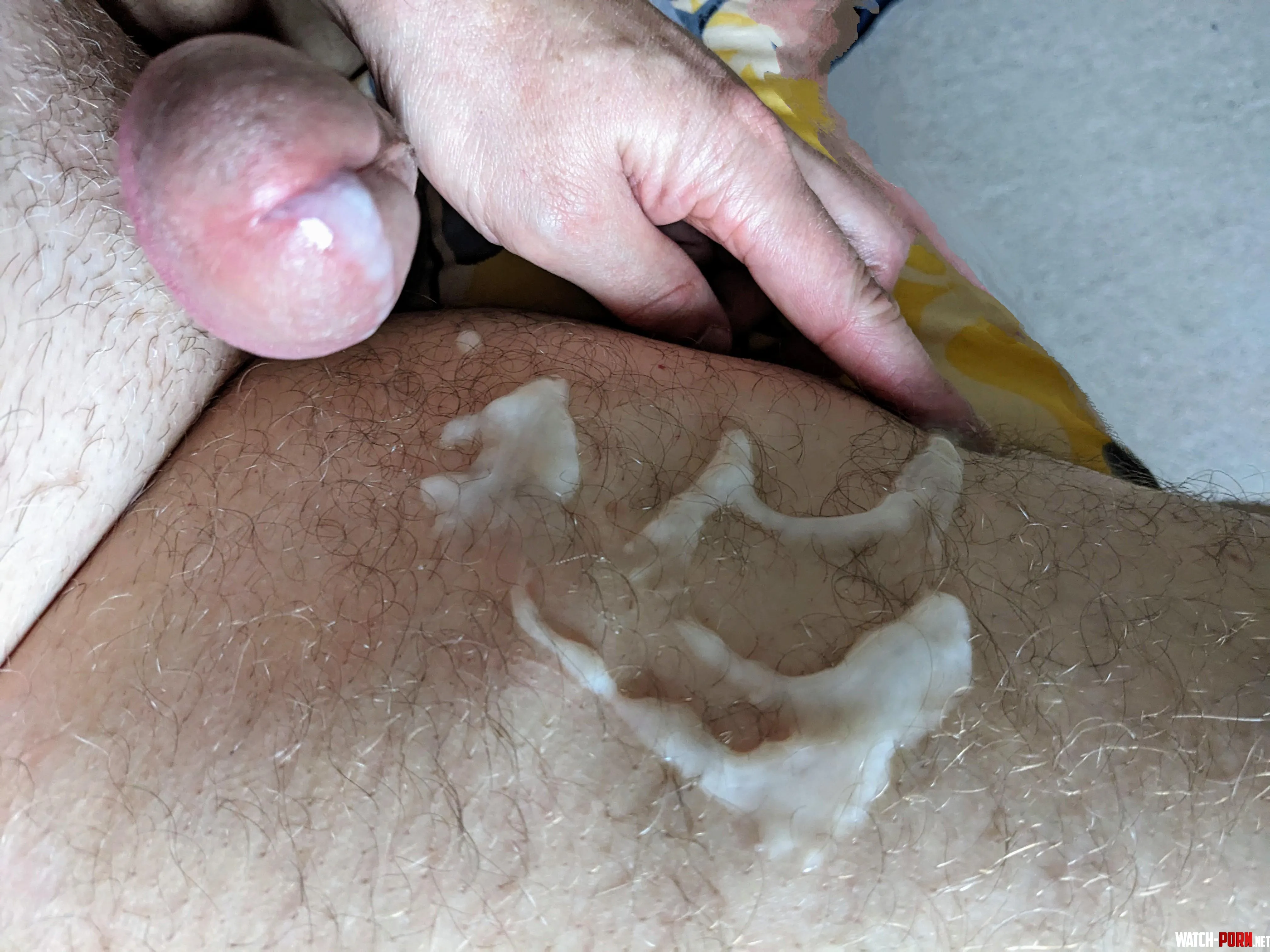 Thick creamy mess on my leg by gb888uk