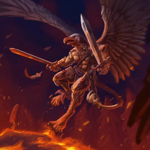 Thumbnail Gryphon Art by Luis Bento: Majestic Half Eagle Half Lion Creation in Furry Category