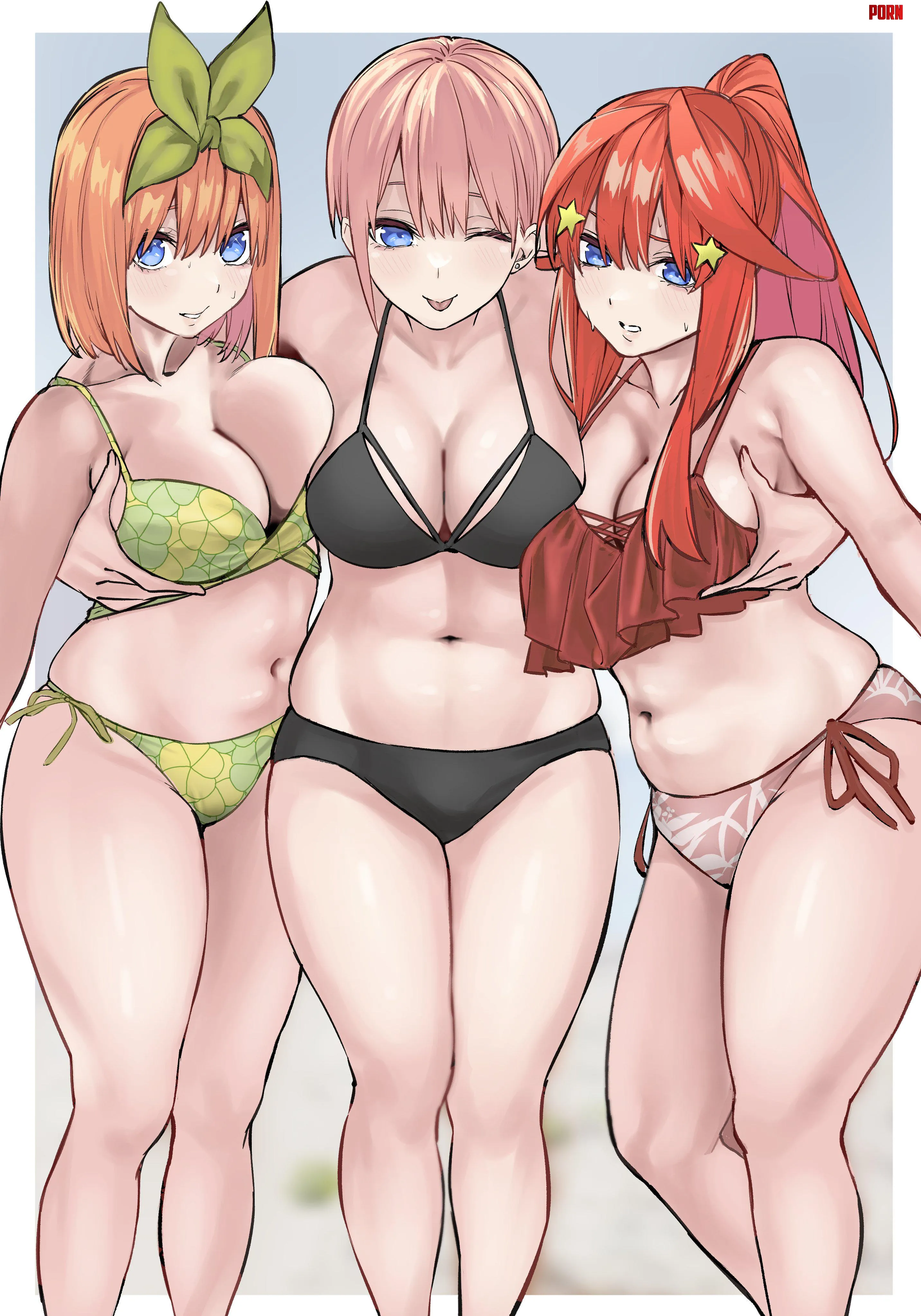 Ichika Being Playful With Yotsuba And Itsuki Quintessential Quintuplets by Csxc