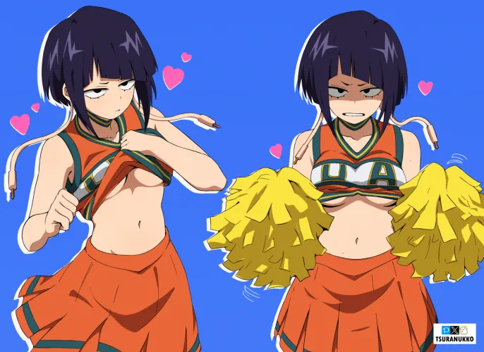 Thumbnail Cheerleader Jirou Kyouka Art by Tsuranukko: A Must-See for Boku No Ero Academia Fans