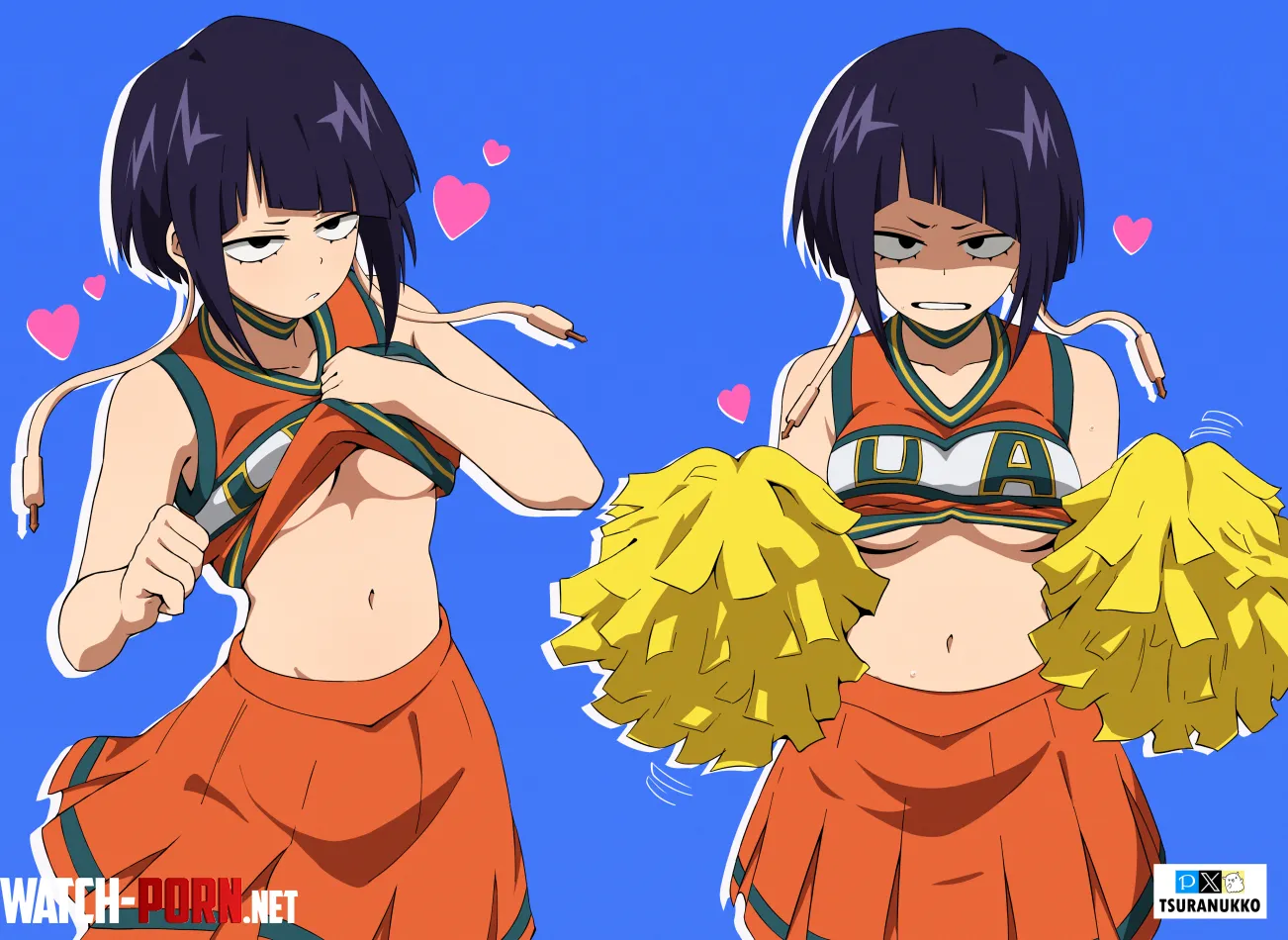 Cheerleader Jirou Kyouka Art by me Tsuranukko  by Tsuranukko