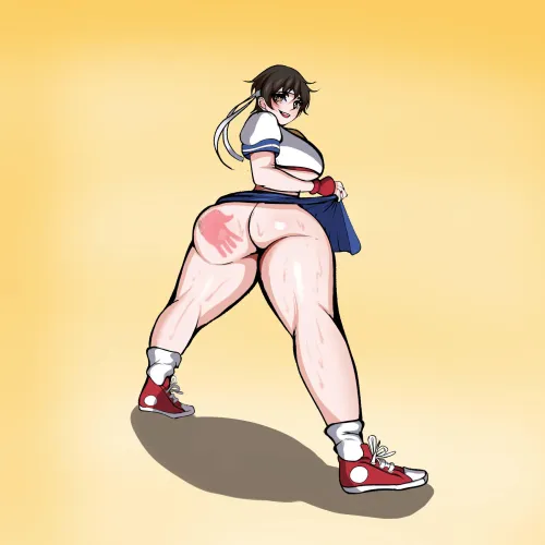 Thumbnail Sakura Kasugano Hyper Rogue by KrazyK1989 – A Glimpse into the AnimeBooty World