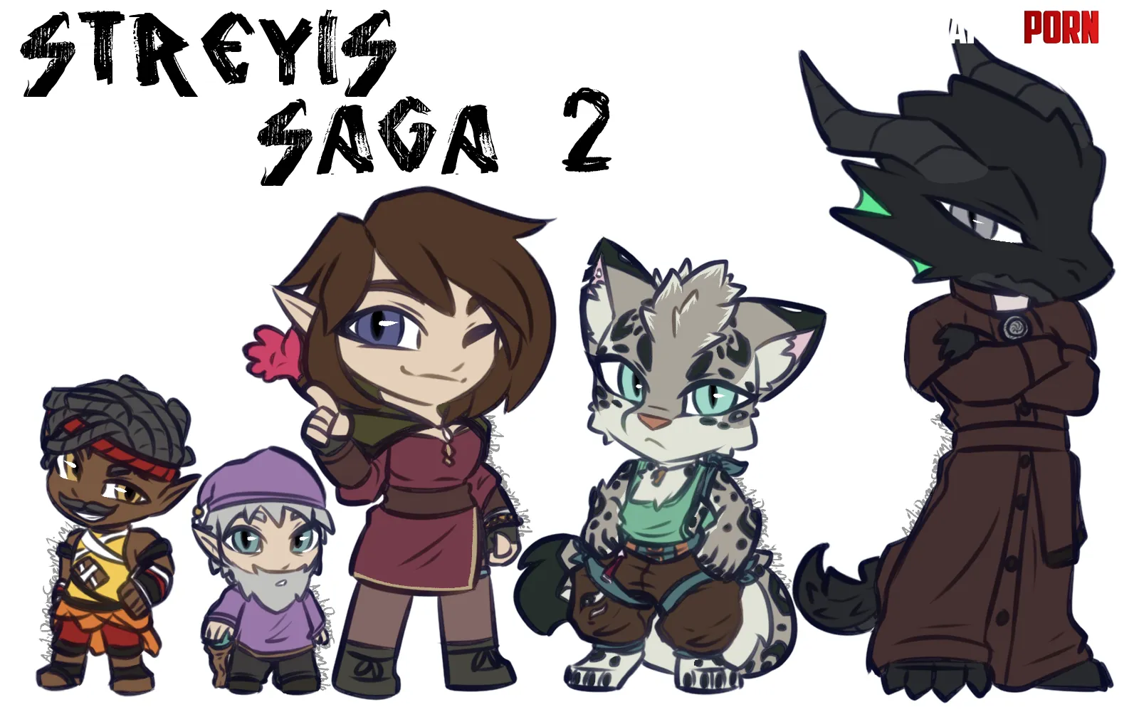 For Hire DnD Streyis Saga 2 Art and Malik Snow leopard boy c Me by CrazyMeliMelo