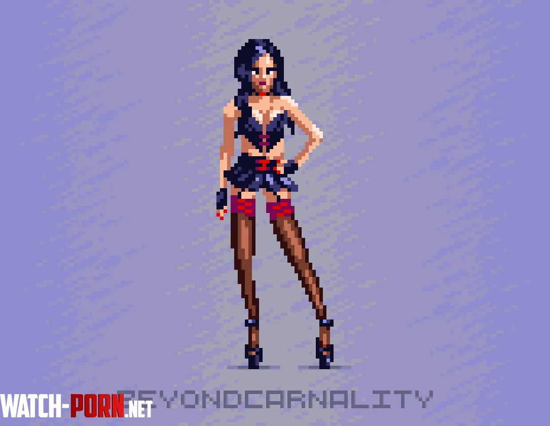 Pixel tiddy goth GF by BeyondCarnality