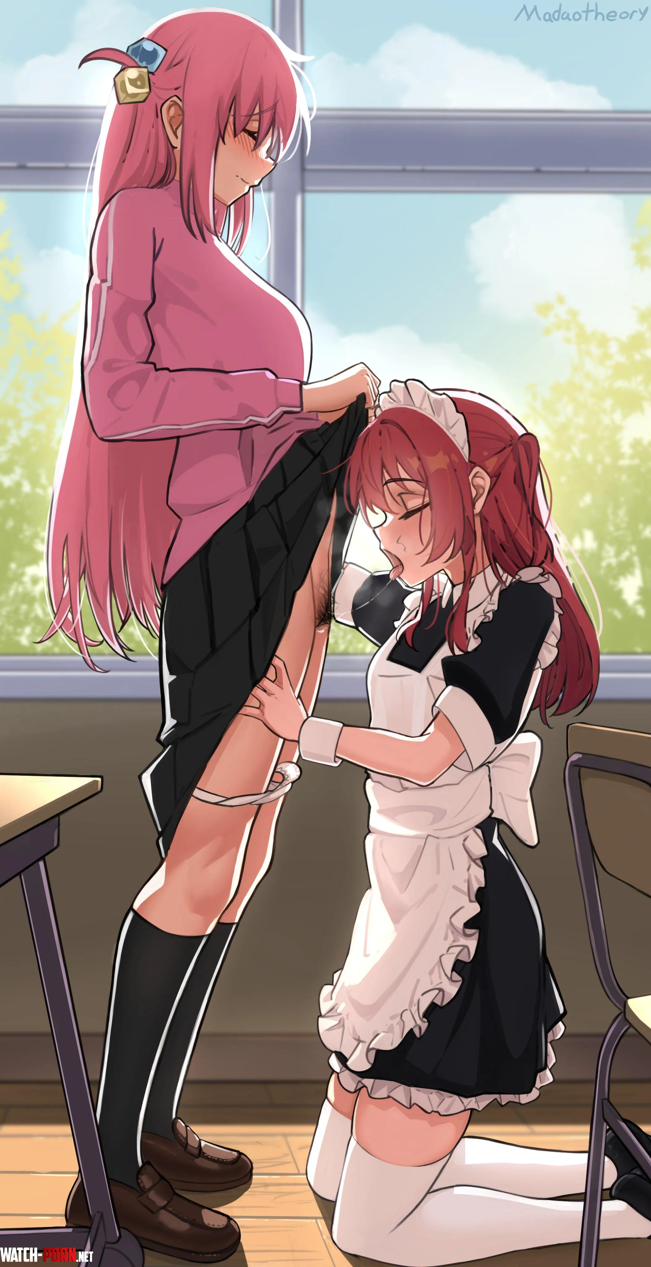 Kita On Her Knees Licking Bocchis Pussy In Class Bocchi The Rock Madaotheory by redhairgoddess18