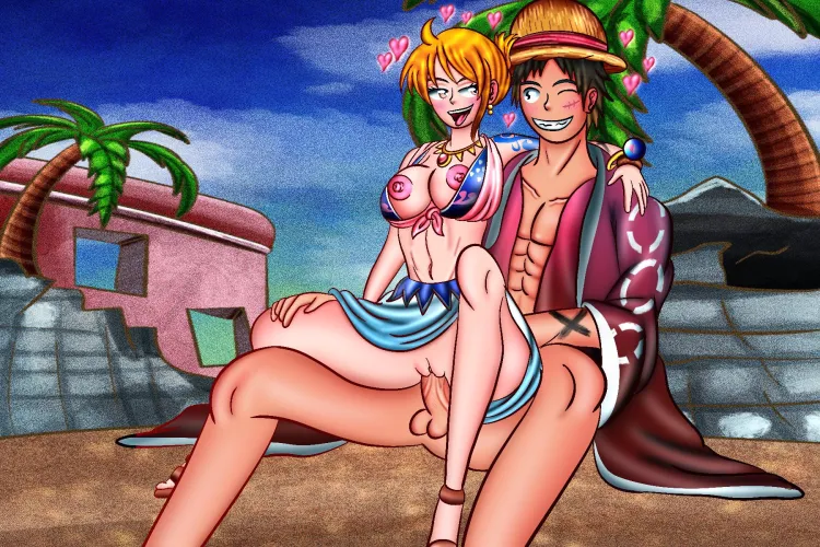 Thumbnail Luff and Nami: Adventures in Alabasta Flores by No_Security7729 - A Funpiece Tale