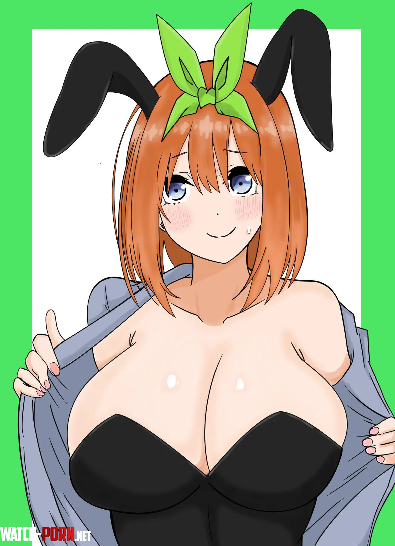 Bunny Girl Yotsuba Showing Off Her Breasts Quintessential Quintuplets by Csxc