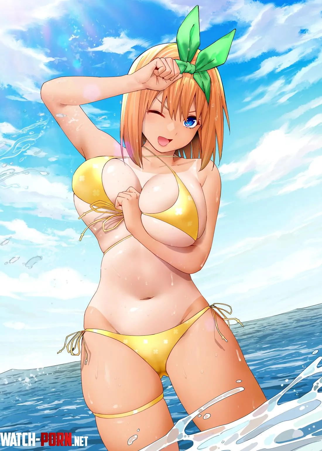 Sexy Tanned Yotsuba Wearing Her Tight Bikini Quintessential Quintuplets by Csxc