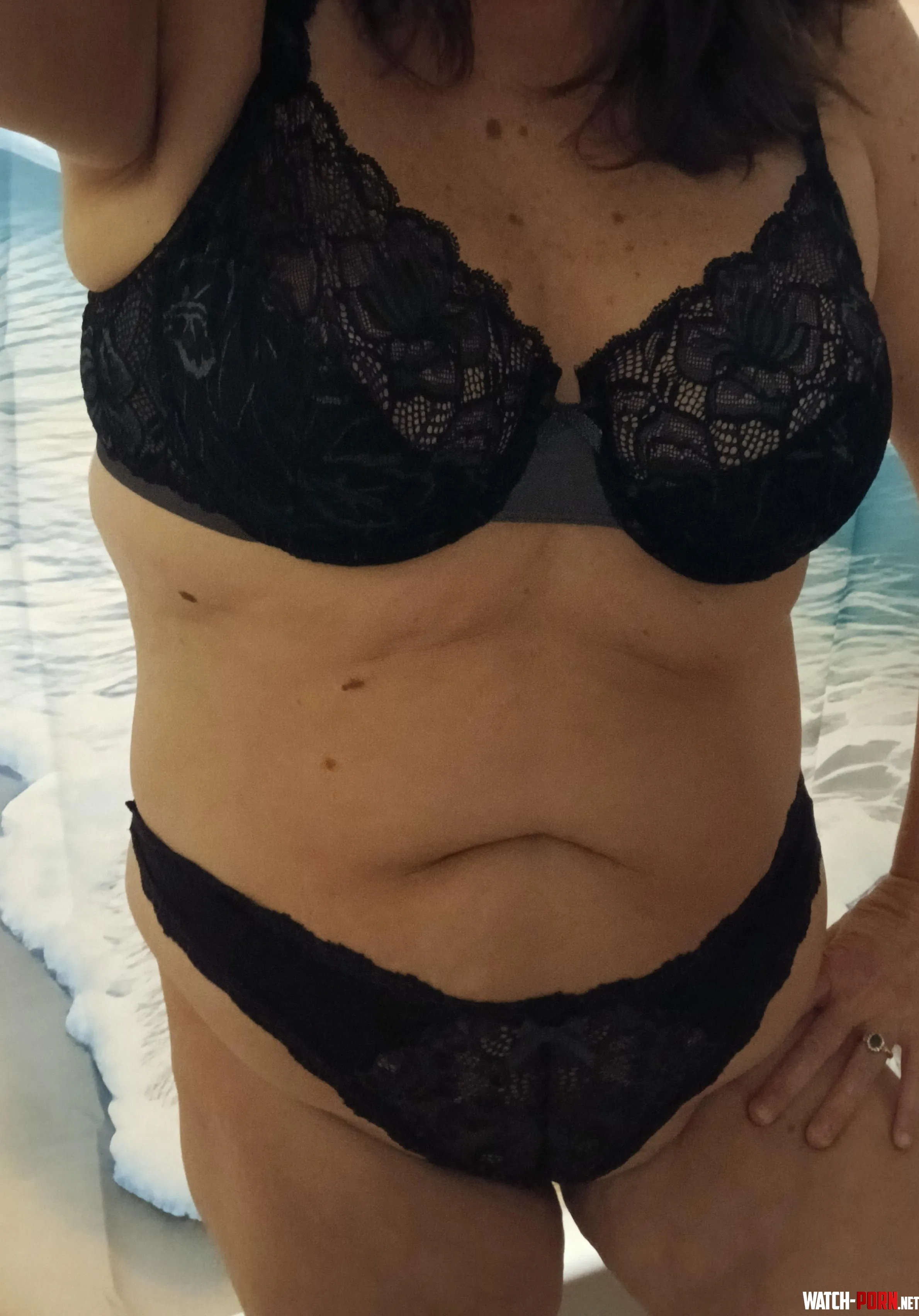 Wanted to show off my new lingerie to you Im 42f plus sized wear 1416 pants and XXL in Victoria secrets bikinis by No-Sir3639