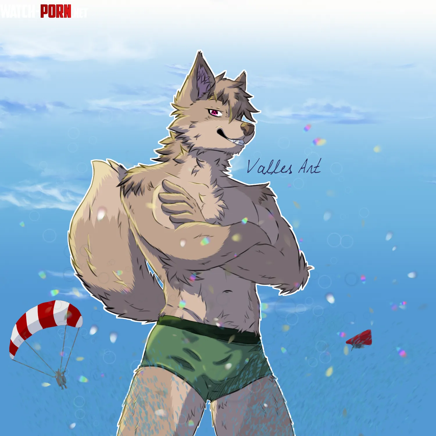  blue sky on the beach  Art by me  by VallesGames