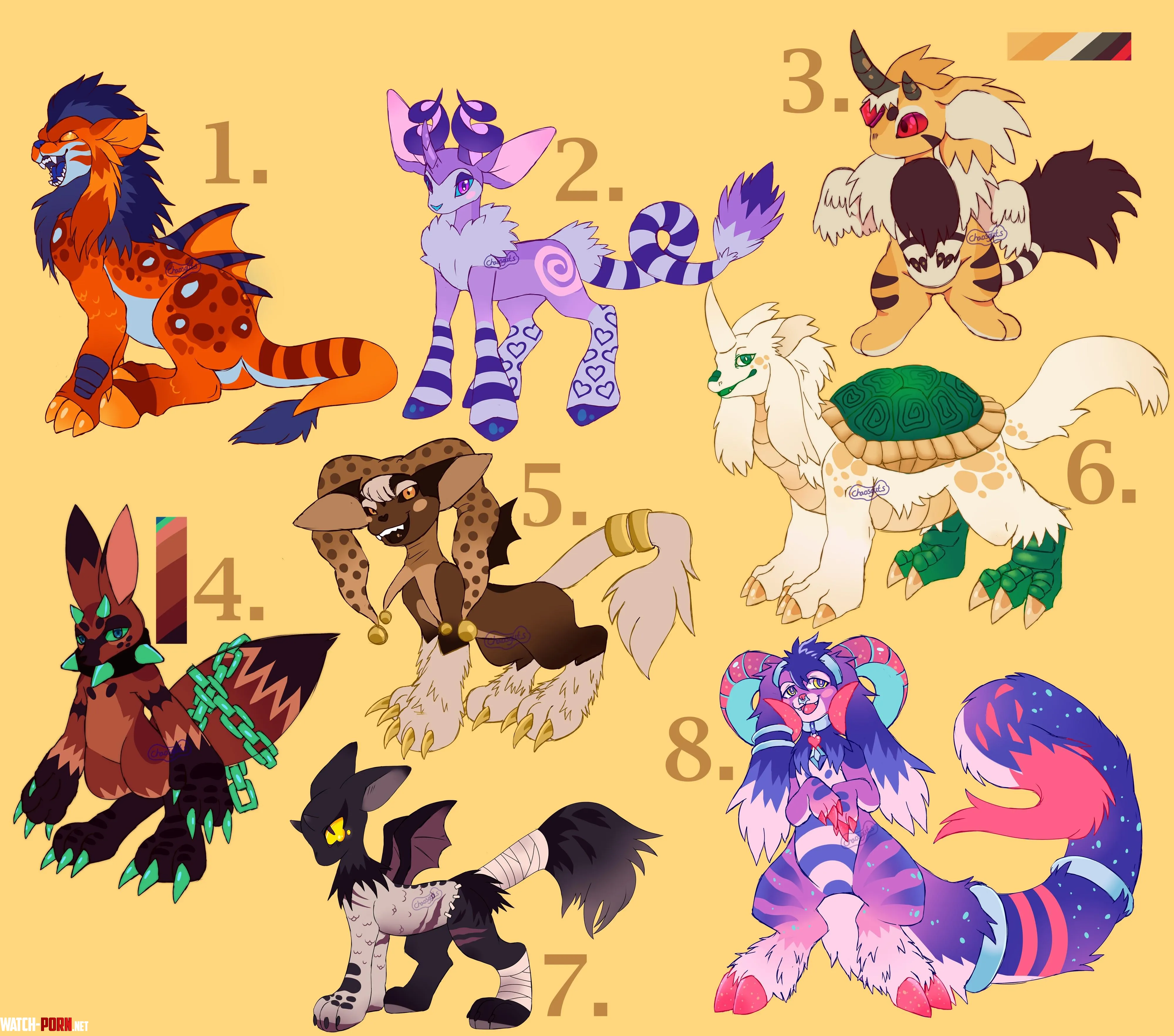 Some cool furry designs Ive made recently   by Chaosguts