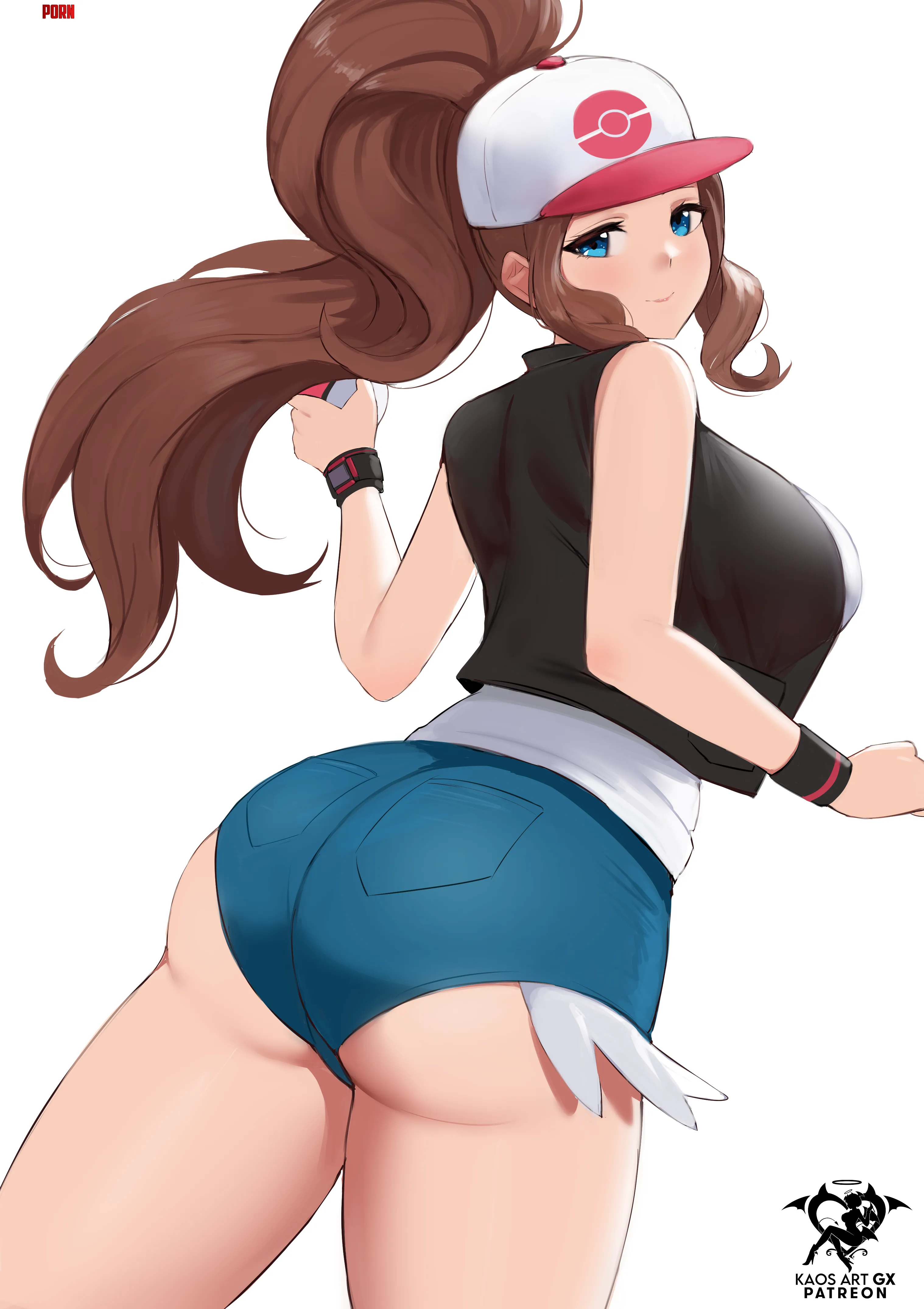 Hildas backside Pokemon kaosart by Terran117