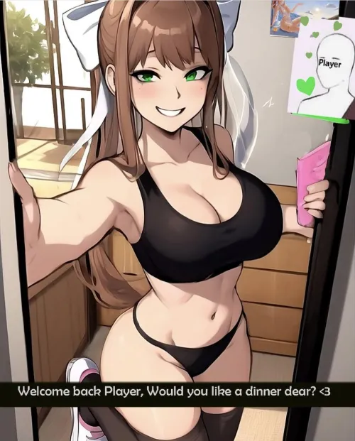 Thumbnail Mommy Monika: Discovering a Side of Monika in DDLCRule34 by Yuhithegod