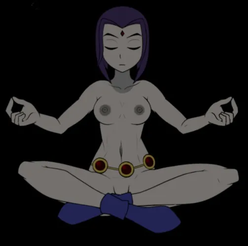 Thumbnail Mystical Artistry: 'Artist Unknown Teen Titans Ravens nude meditation' by villianrules | Dive into the Art