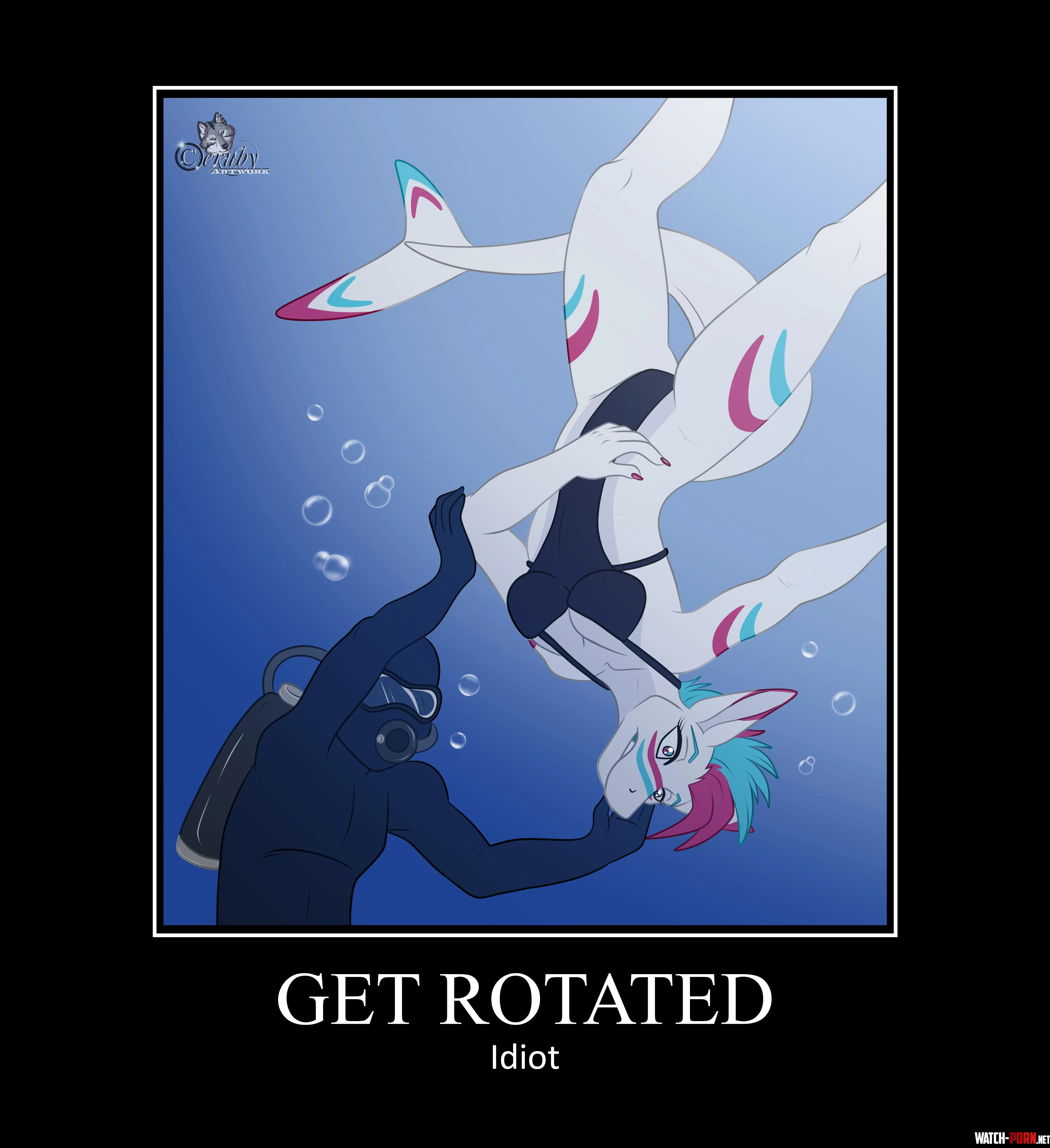 Maike gets a bit too cozy with the diver and gets rotated art by Ceruby by 1864Fox