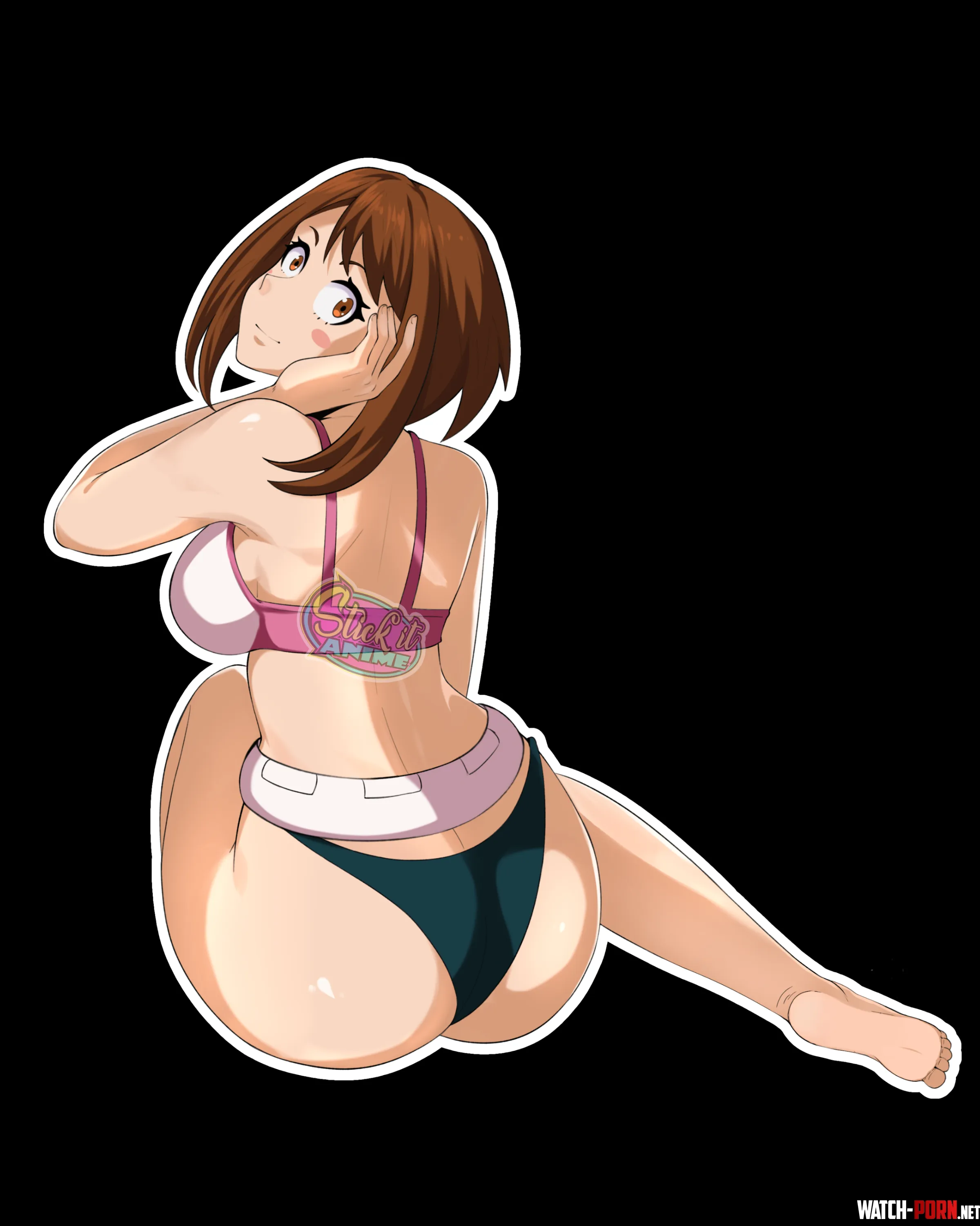 Ochaco caught you peeking Stick it Anime by Stickitanime