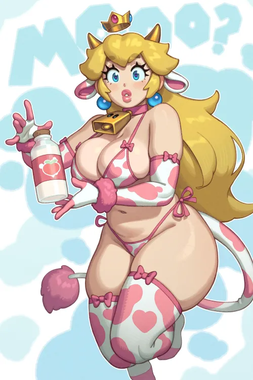 Thumbnail 'Peach's Milk' by Rizdraws: Mario Rule 34 Delight