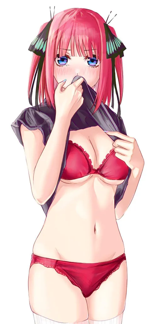 Thumbnail Nino Showing Off Her Lingerie: The Quintessential Quintuplets' Charms