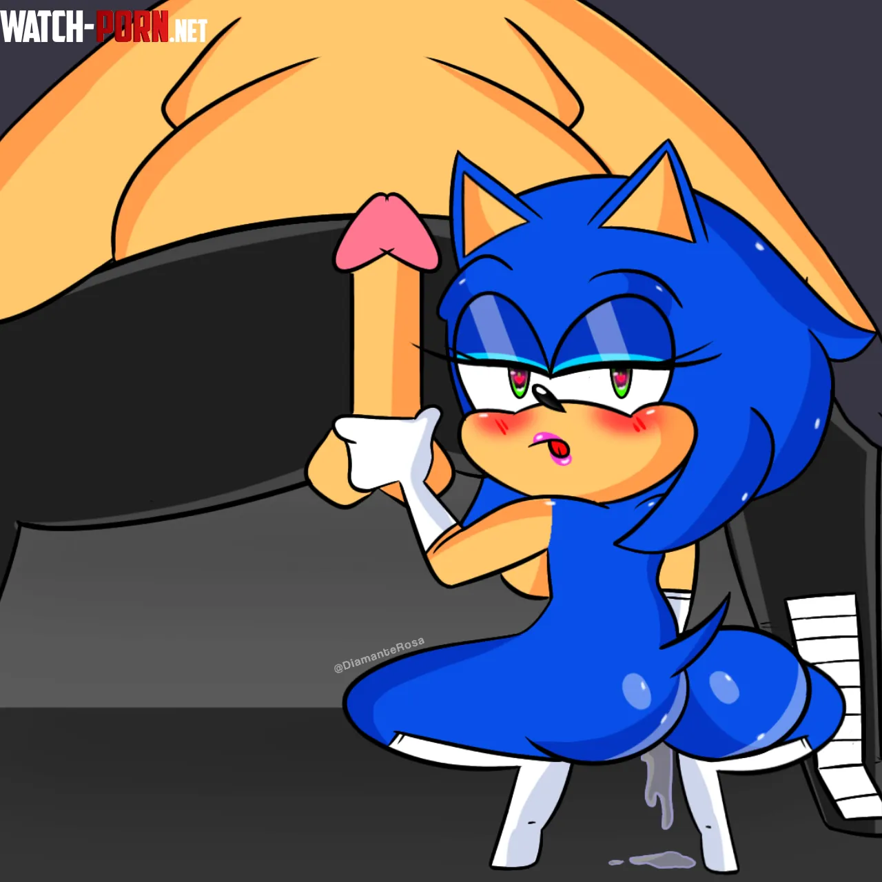 Sonic gender swap giving a blowjob This is my first contribution bad boys  by DiamanteRosada