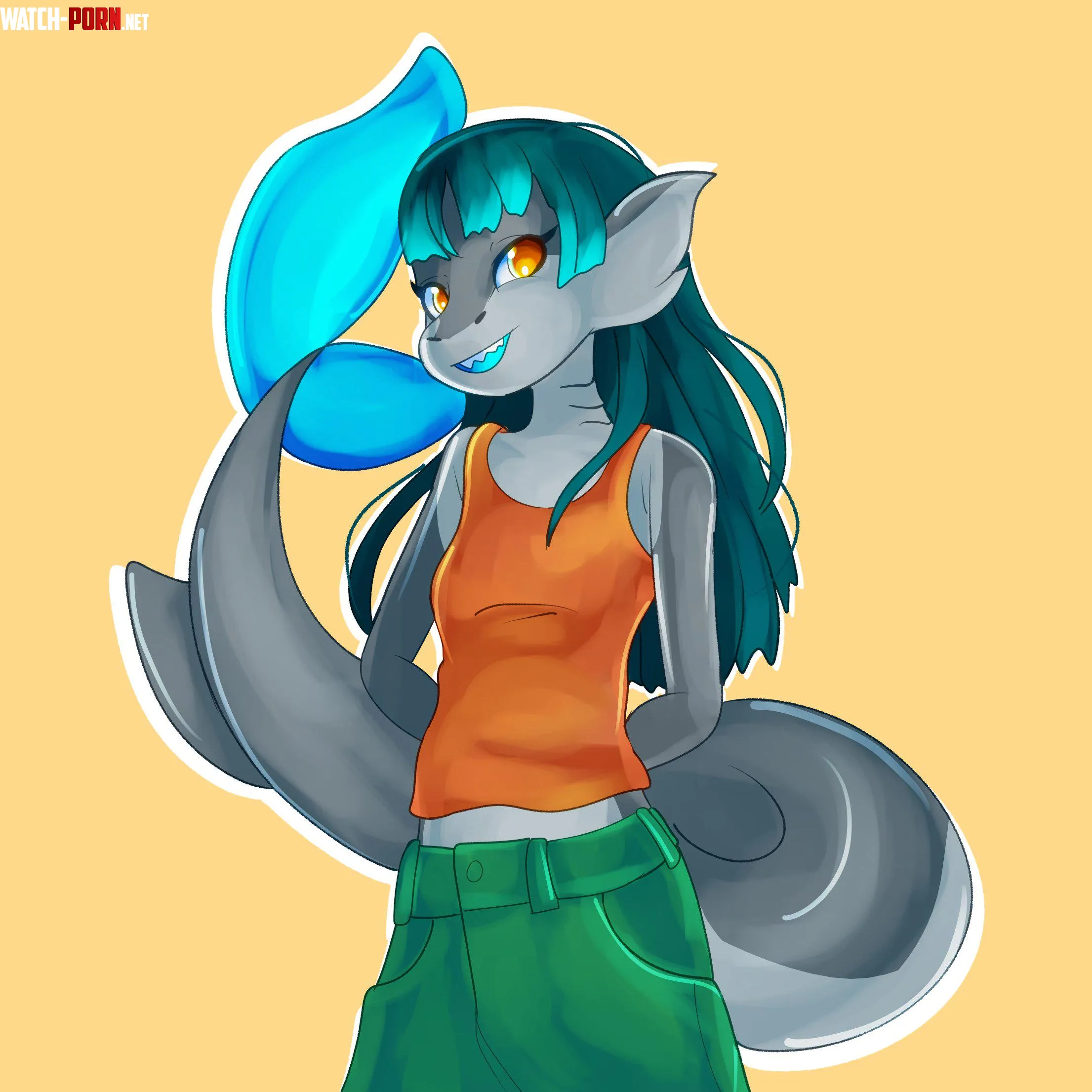 SFW My Stardew Valley shark girl character by baptistar2004 F by halflife2bv