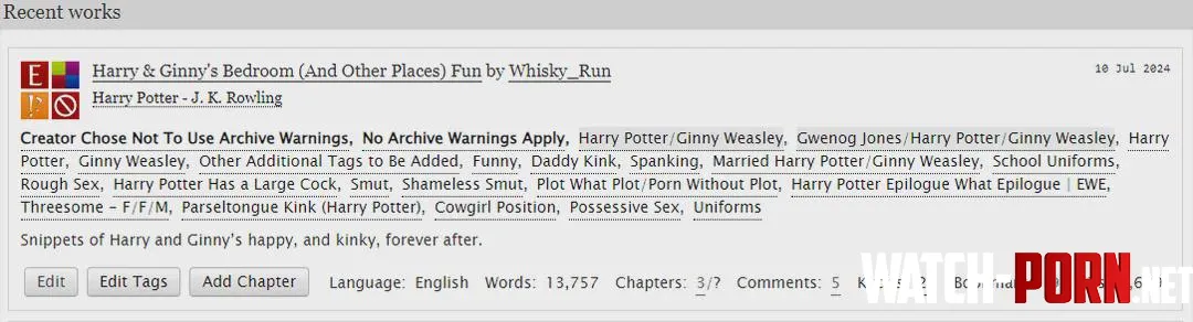 Im writing a bit of HP fanfic over at AO3 if thats something you enjoy check out my work Several stories under way Link httpsarchiveofourownorgusersWhiskyRun by Whisky_Run