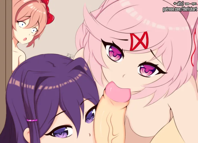 Thumbnail Natsuki and Yuri Reach Agreement to Share | The_Fish_Art