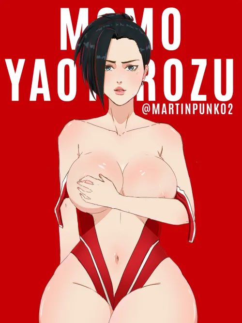 Thumbnail Help Momo with Her Wardrobe Malfunction in BokuNoEroAcademia Fan Art