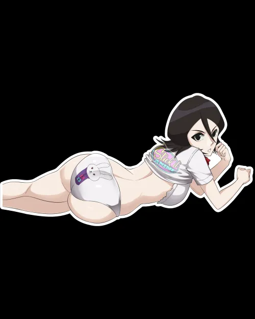 Thumbnail Adorable Chappy the Rabbit Rukia Stick it Anime - Bleach_Hentai