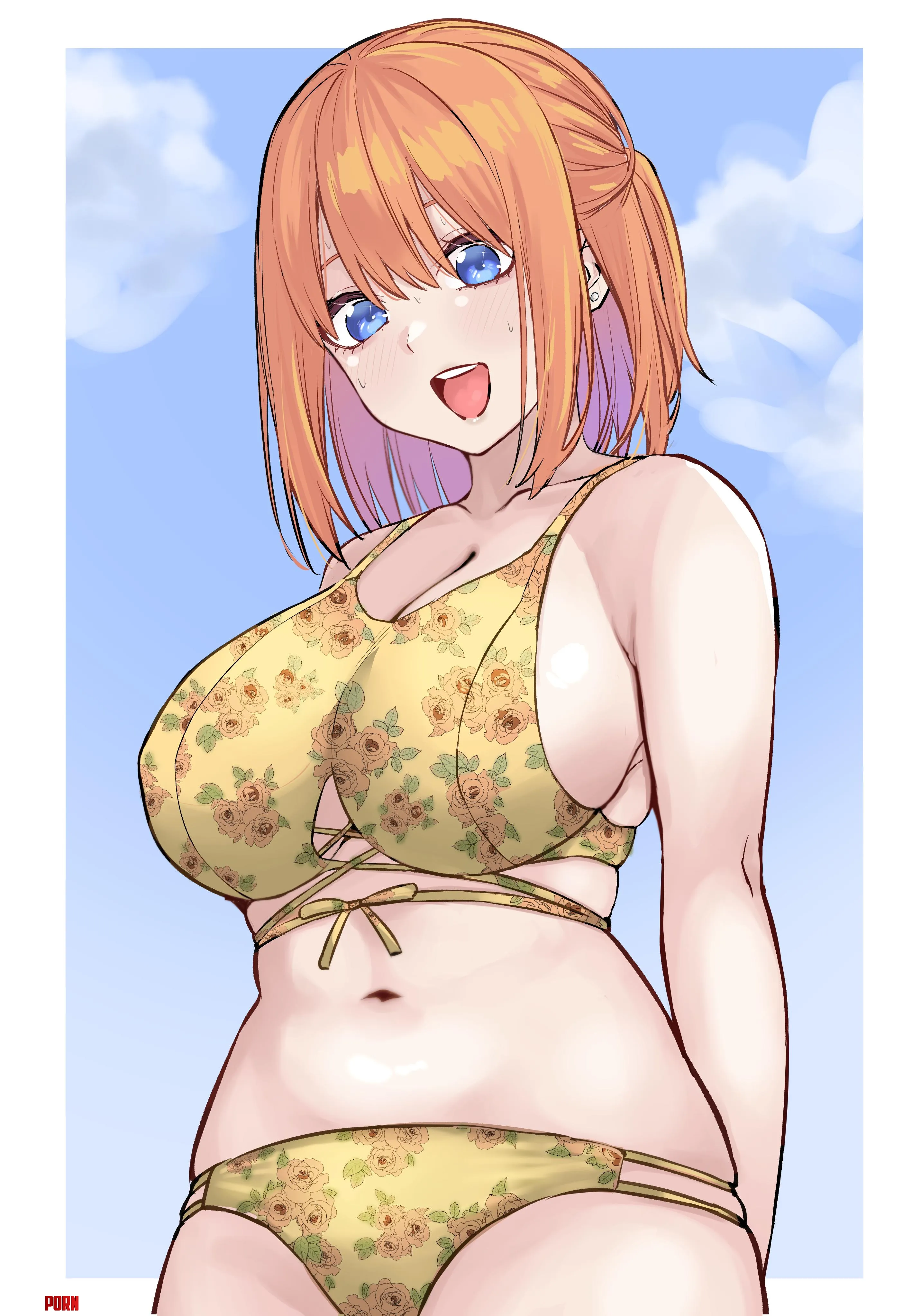 Yotsuba Wearing Her Floral Bikini Quintessential Quintuplets by Csxc