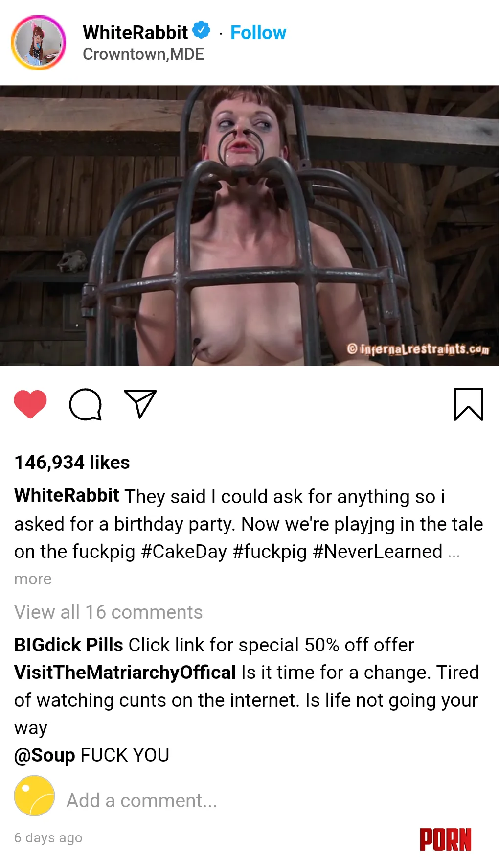  Cuntstagram its my Cakeday and Ill scream if I want to by UnsualAlice