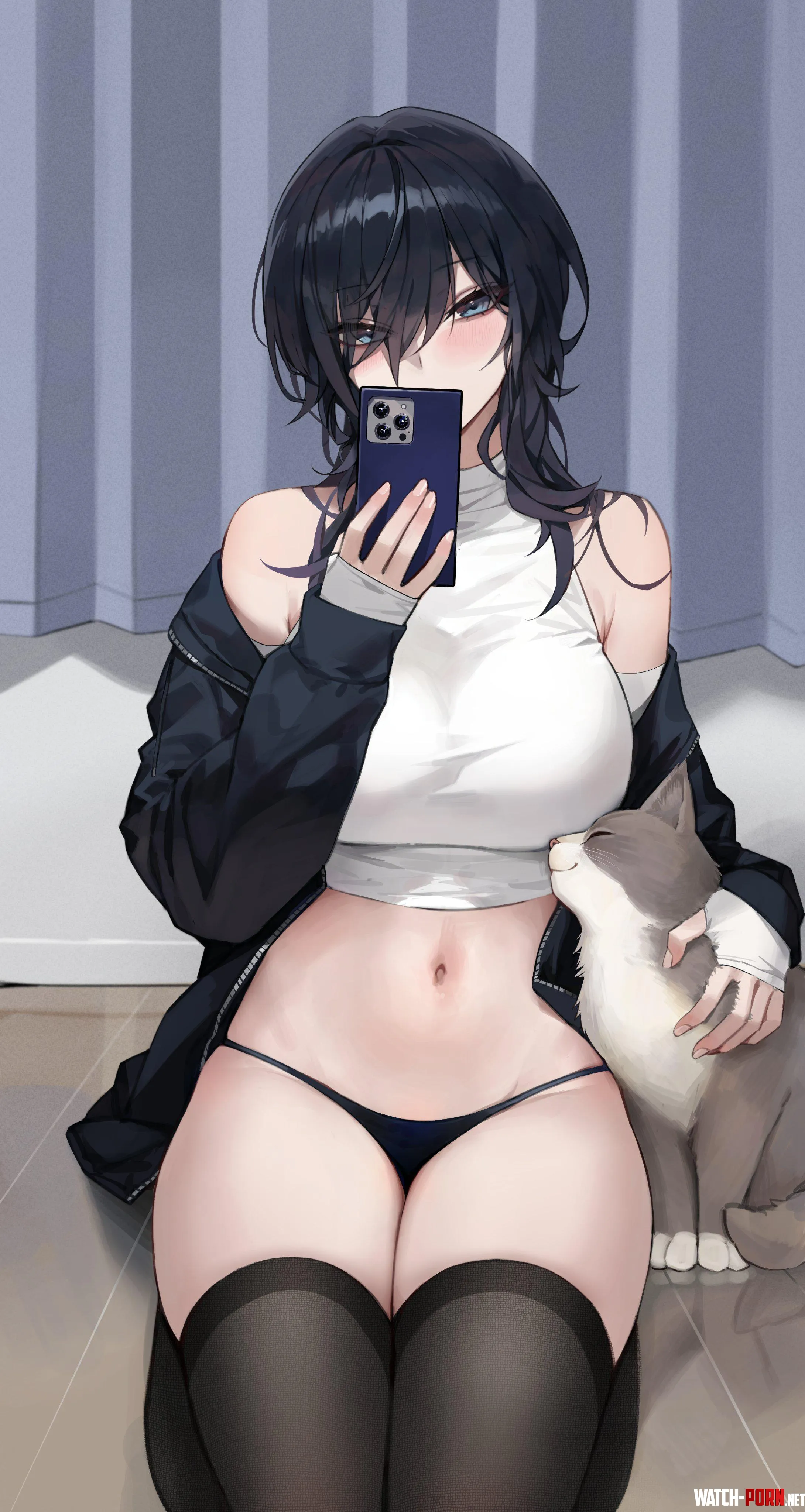 Sleeveless Turtleneck and smartphone maenoo Original by elegantloveglimmer