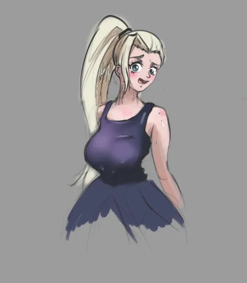 Thumbnail Embarrassed Ino Sketch: OC by Frozen_Grape_Love | Naruto_Hentai