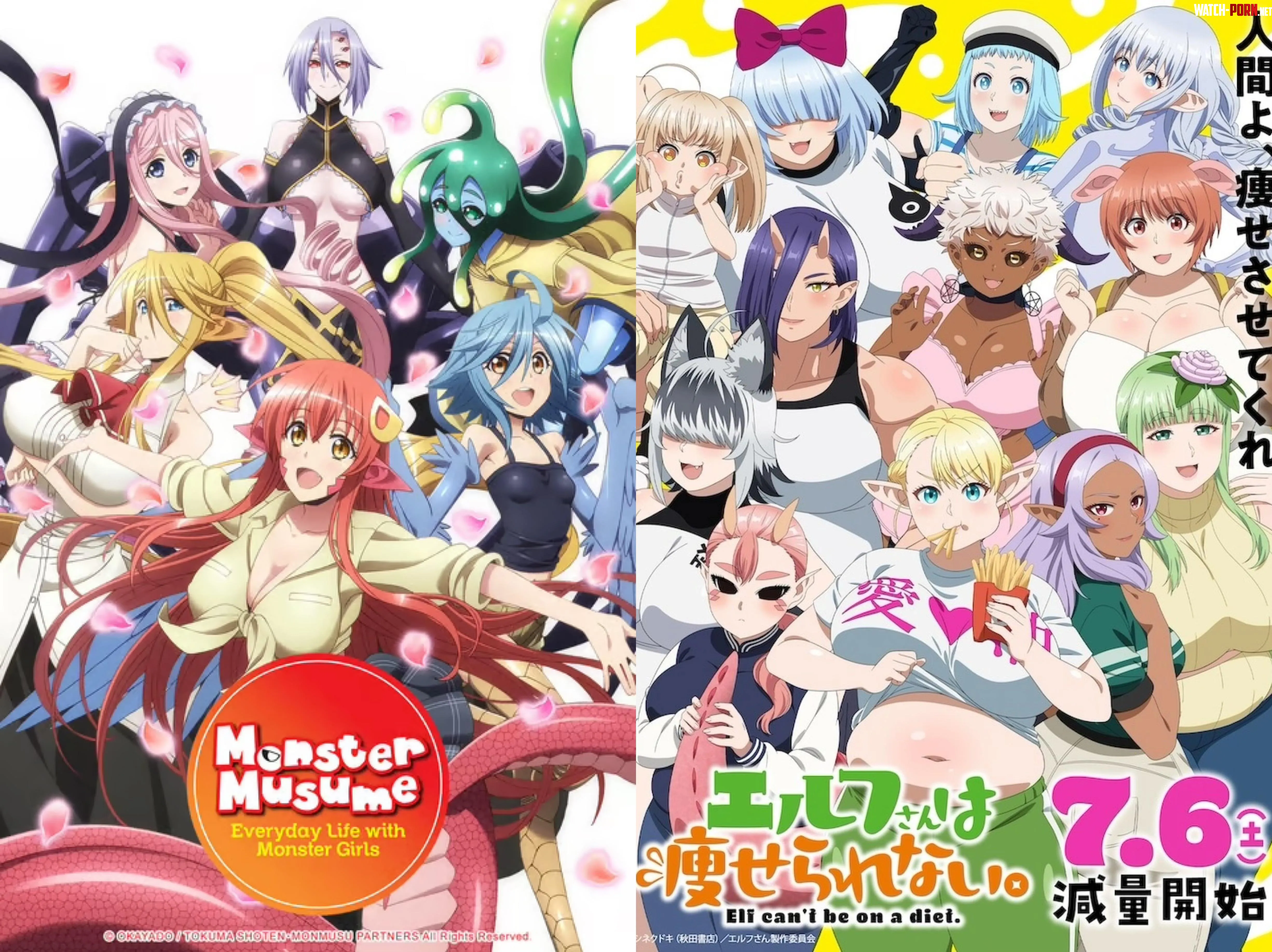 Im convinced we just like fantasy girls regardless because DAMN two banger series Monster Musume and Plus Sized Elf by Relevant-Cod8463