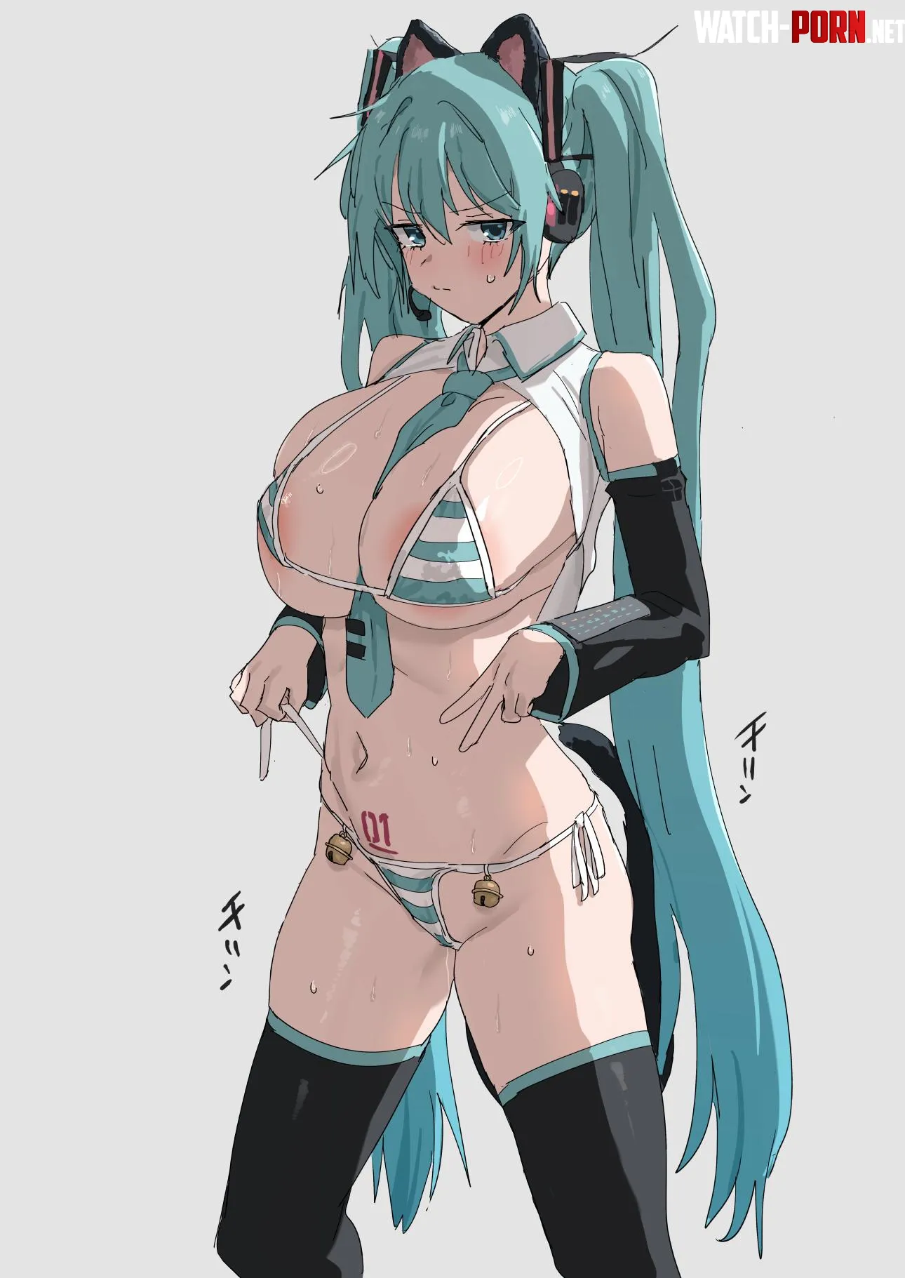 Cat Hatsune Miku nannaru Vocaloid by llamanatee