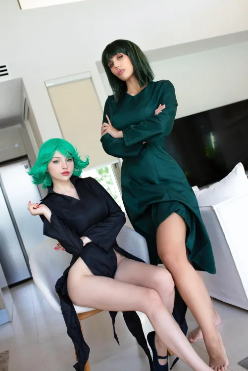 Thumbnail One Punch Man Duo: KateKey Cosplay & Hidori's Fubuki and Tatsumaki Cosplay | CosplayLewd