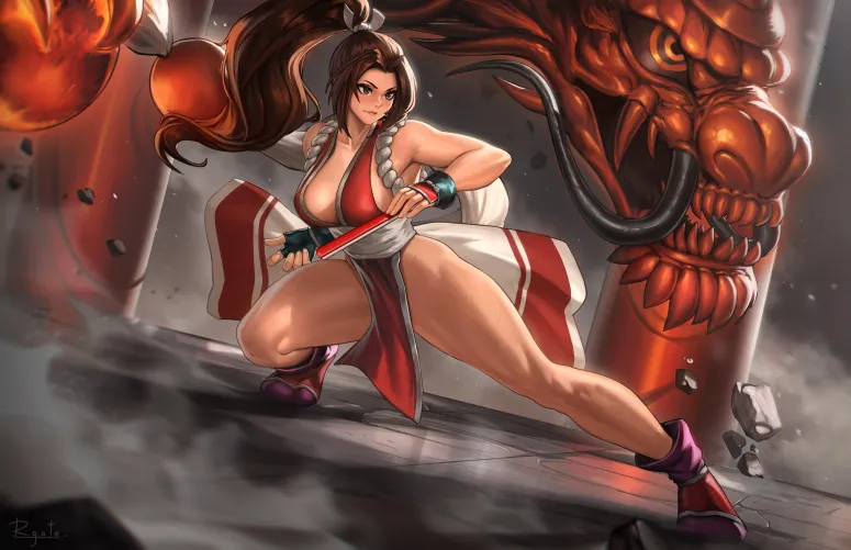 Thumbnail Mai Shiranui RgateArt: Fitdrawngirls Glamour by TheTMoneyMan