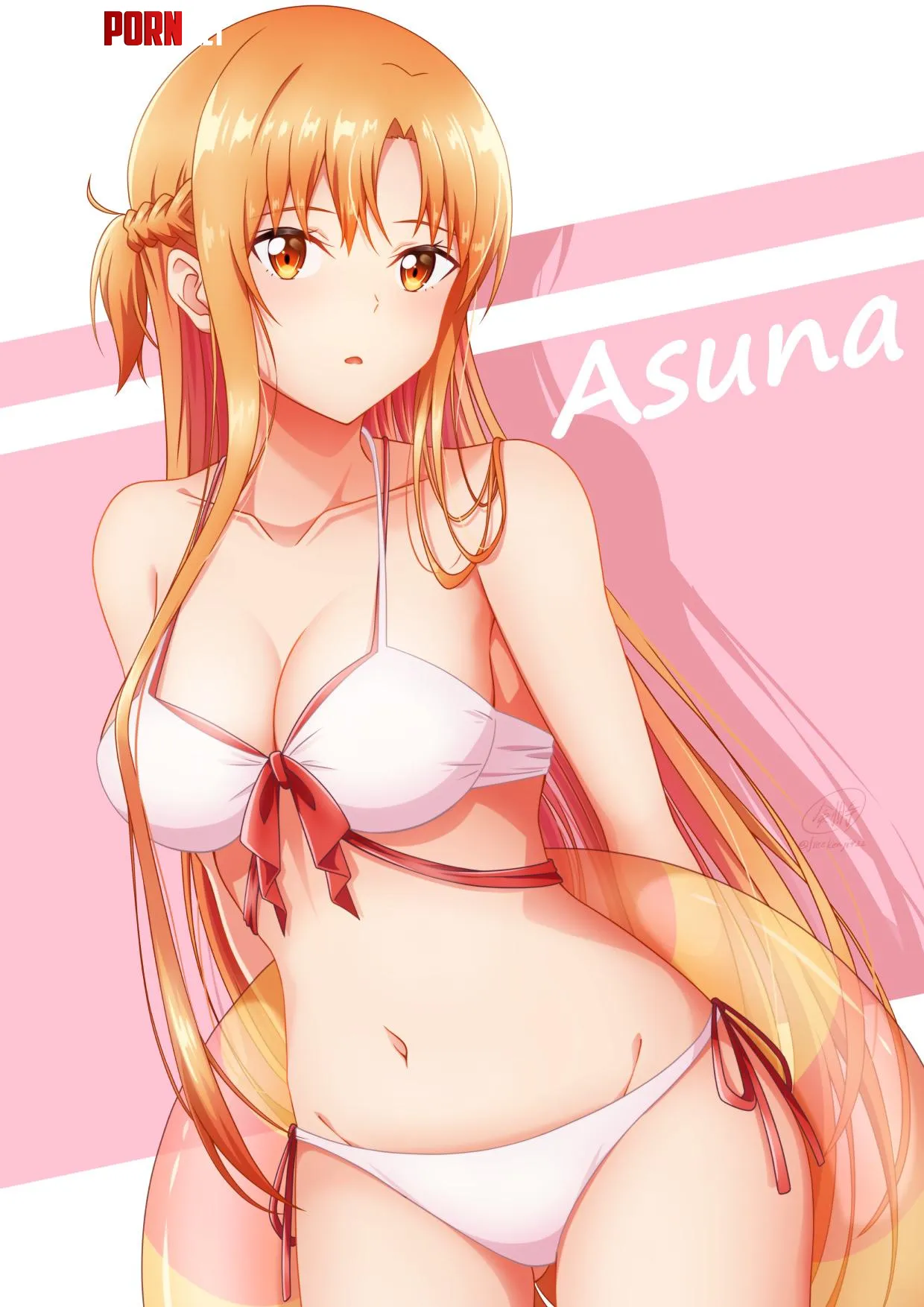 Sexy Asuna Yuuki Wearing Her Bikini Sword Art Online by Csxc