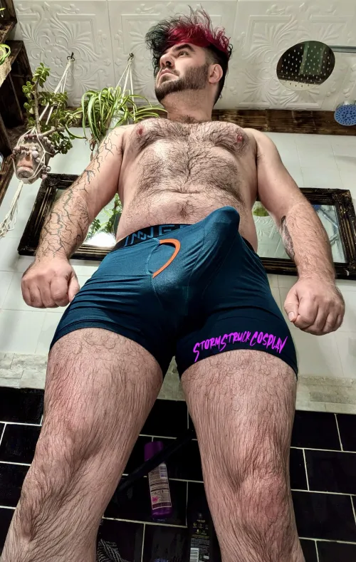 Thumbnail Imagine Wearing Underwear in the Shower - A Bulge Delight by AcrylicFoxCosplay